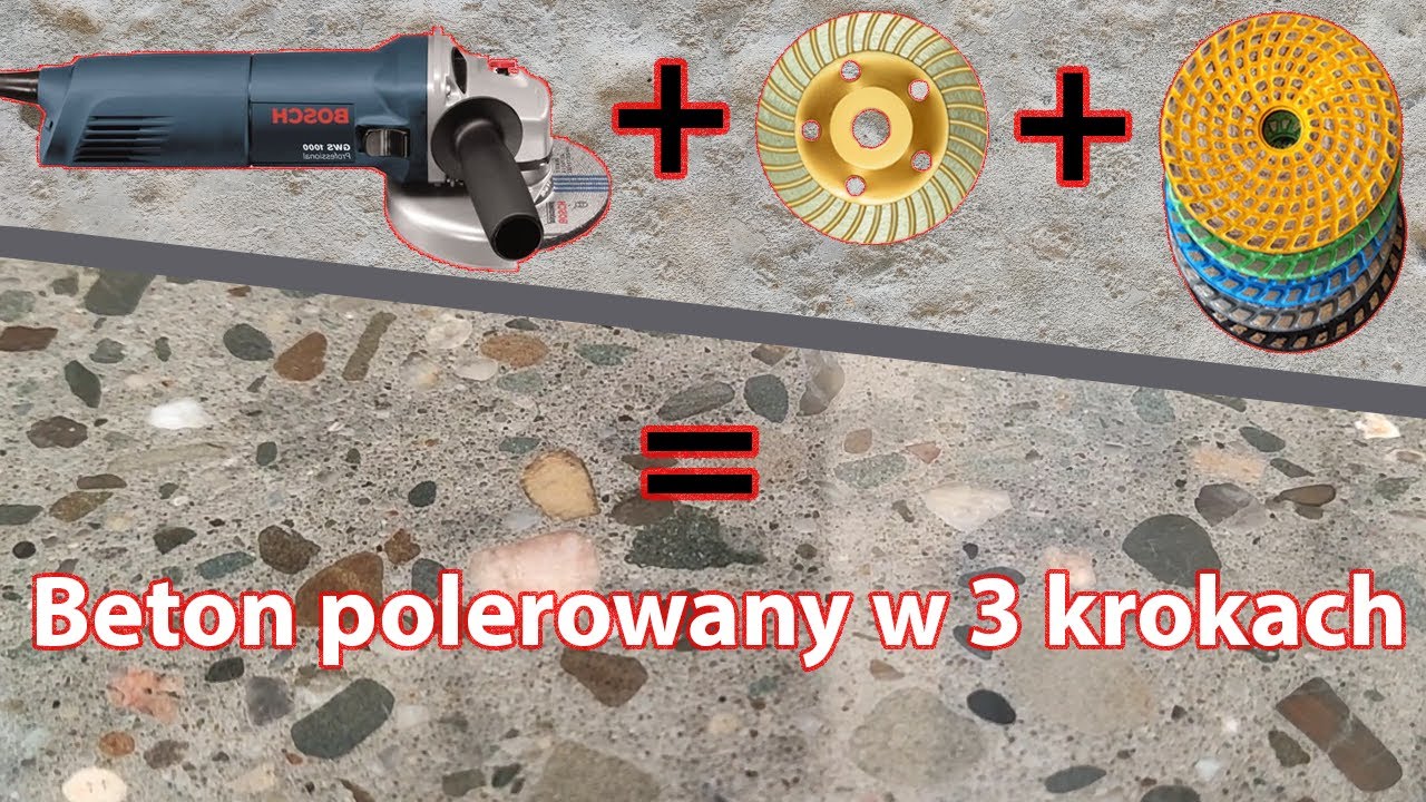 Polerowanie betonu kątówką na sucho miedzianymi padami polerskimi. Jak  szlifować podłogę betonową?