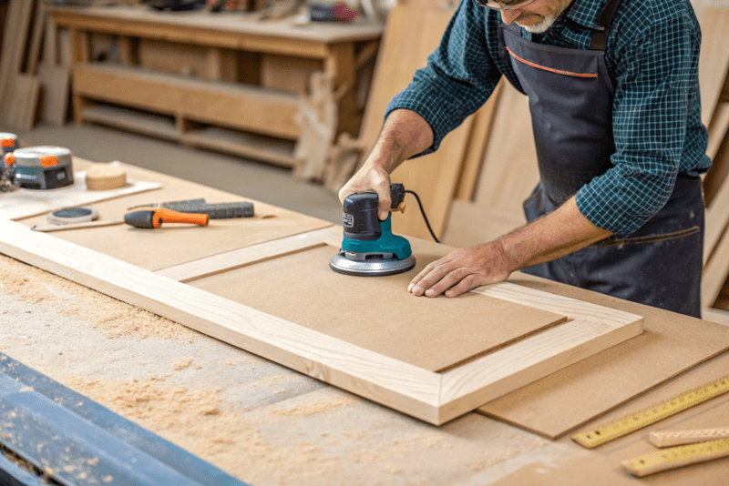 Do I need to sand MDF before gluing?